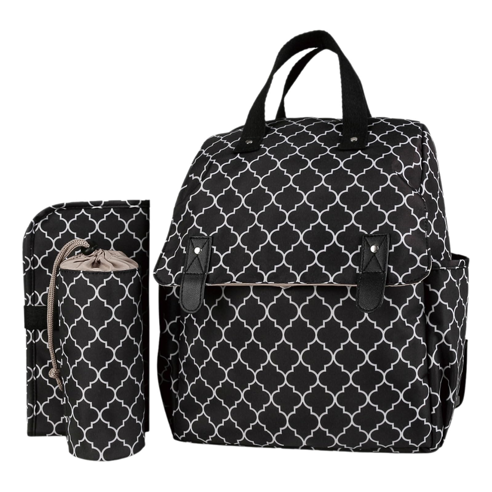 Rucksack mit tragbarer Wickelunterlage, multifunktionale Windelunterlage, Kinderwagen Rucksack für Mütter und Neugeborene, Babywindel Wickeltasche