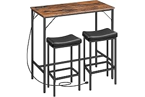 HOOBRO Bar Height Table and Chairs: Elevate Your Kitchen Elegance with Style and Functionality