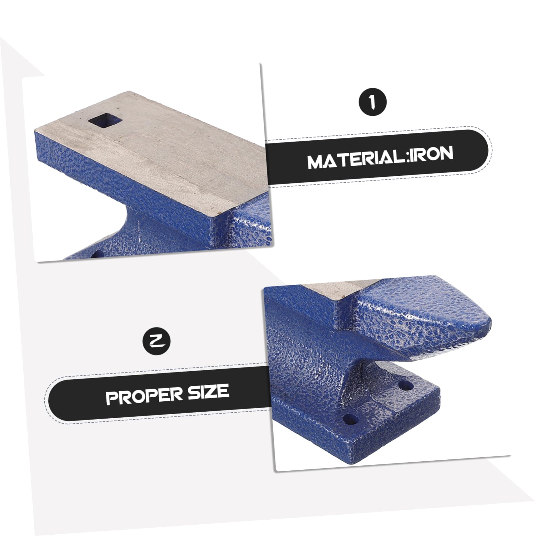 Lurrose Mini Blok Do Rękodzieła Wielofunkcyjna Podstawa Horn Reusable Diy Metal Pad Trwały Materiał Żelazny