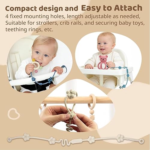 Miniatura 5 de Juguetes de dentición para bebés, mordedores de silicona, juguete para aliviar la dentición del bebé, juguetes para bebés recién nacidos de 6 a 12