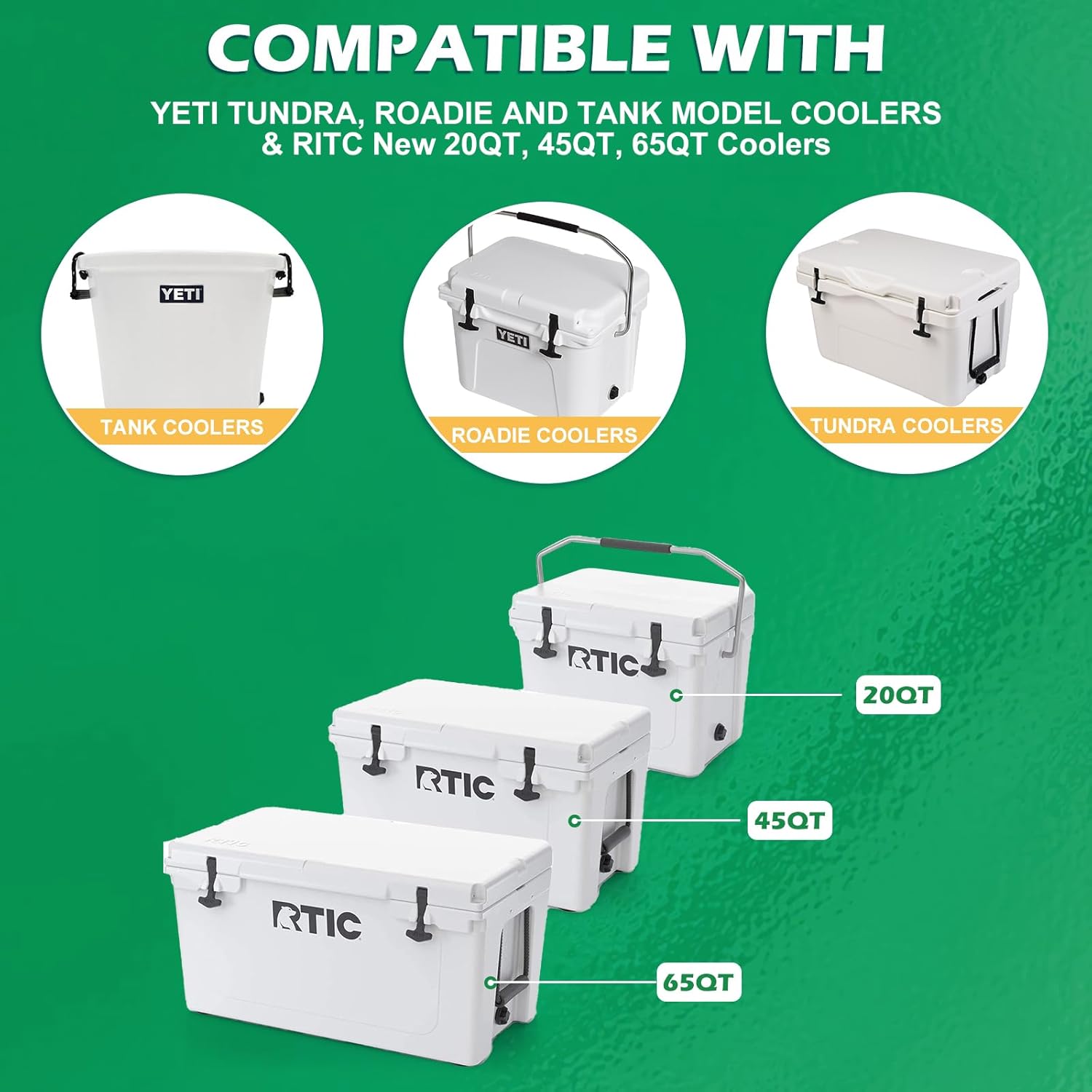 WADEO Cooler Drain Plug Hose Connection Kit with 6FT Garden Hose and Shut Off Valve for Yeti, Rtic Coolers