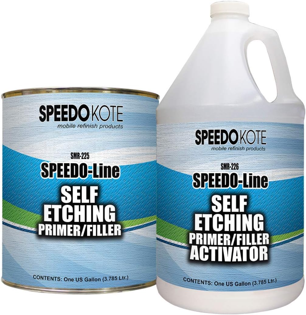 Speedokote Self Etching Green/Gray Pretreatment Wash Primer with Great Metal Adhesion, Gallon Kit, SMR-225/226
