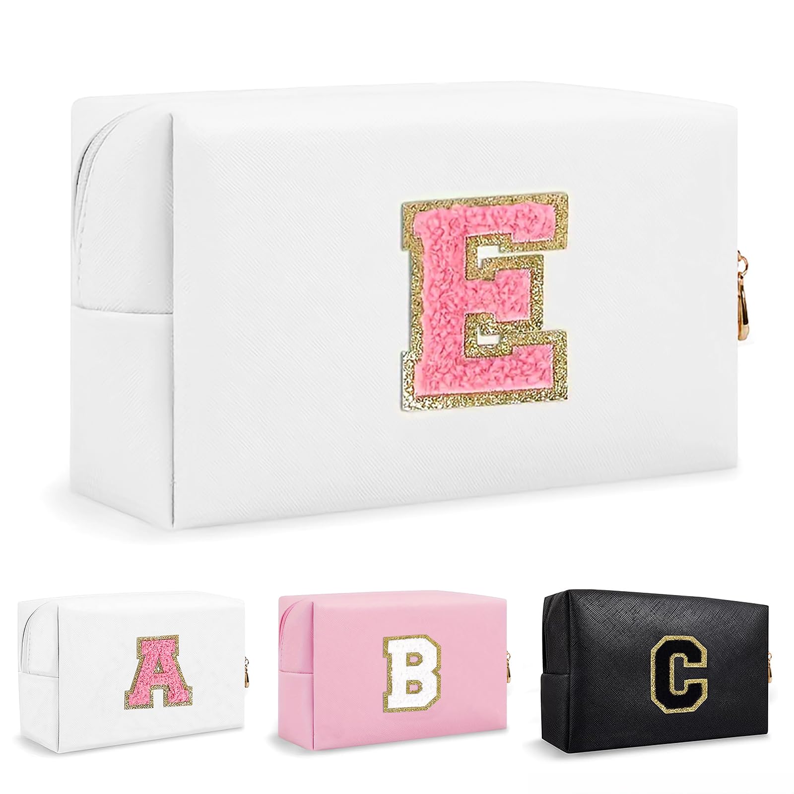 Bolsa de Maquillaje, Bolsa de Cosméticos Impermeable de Viaje, PU Cuero, Neceser de Baño, Bolsa De Aseo Y Almacenamiento para Mujer,Cosas Preppy para niñas Adolescentes (Letra A-Z) — view 133