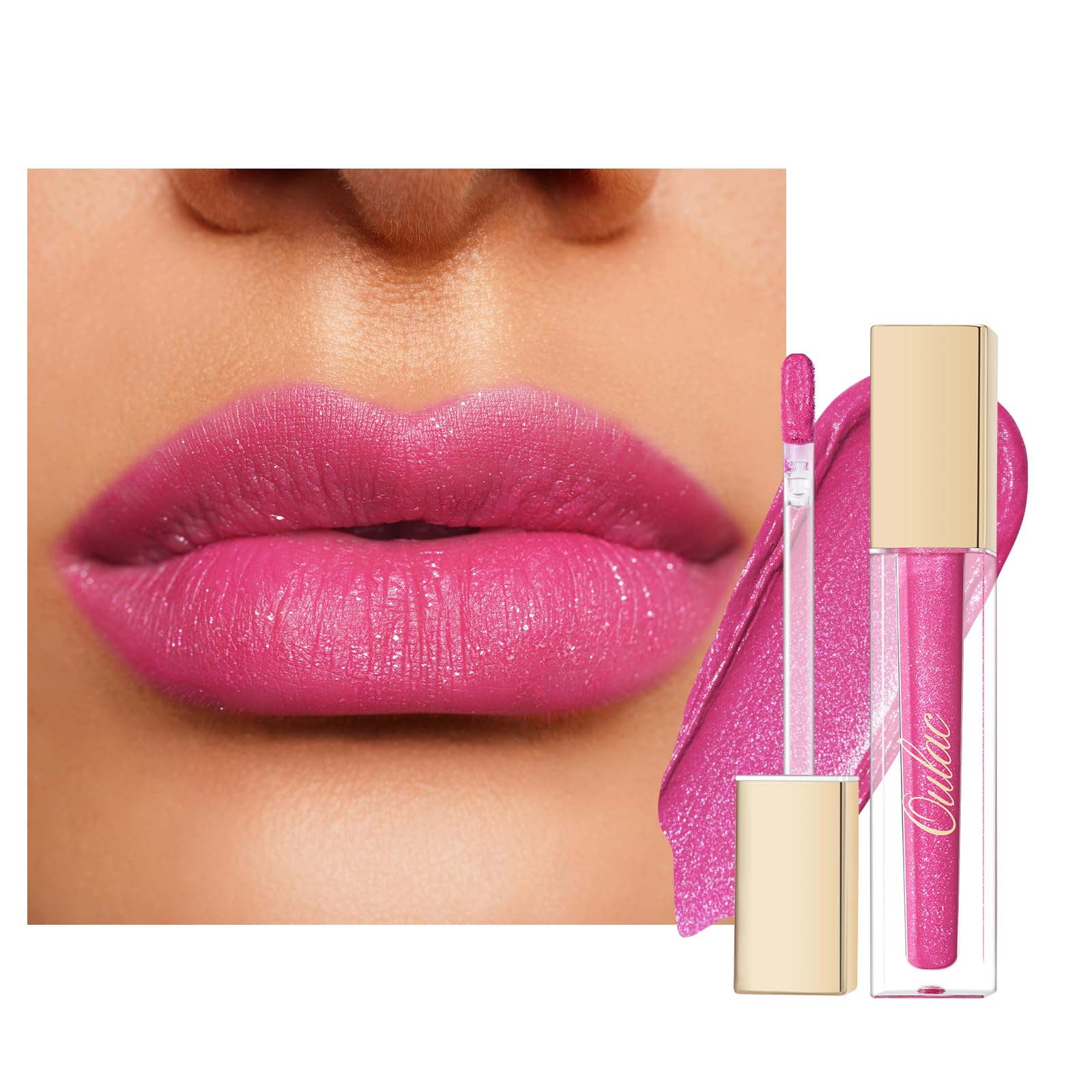 Oulac Matte Liquid Dark Red Lipstick for Women, Long Lasting Lip Stain, Waterproof Highly Pigmented Creamy Formula Lipstick with Vitamin E, Vegan, 4.5ml (M18) — view 58