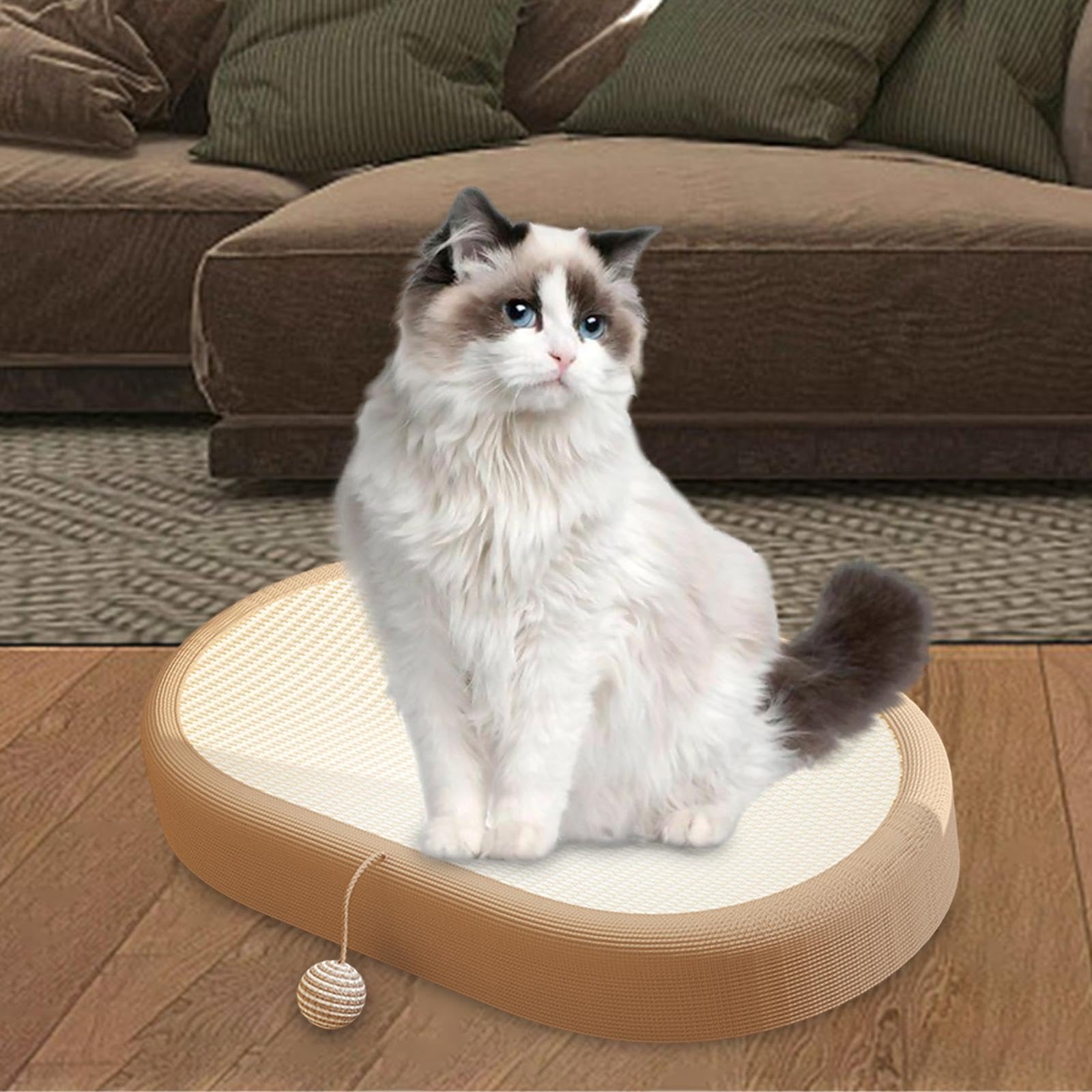 Tabla Rascadora para Gatos, Almohadilla Rascadora para Gatos, Comportamiento, Almohadilla Rascadora Ovalada de Sisal para Gatos, Rascador de Cartón Pa, Estilo d