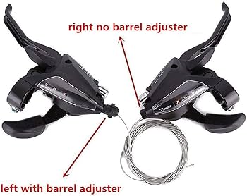 Amazon.co.jp: シフトレバー 自転車シフター ワイヤー付き EF500-7型