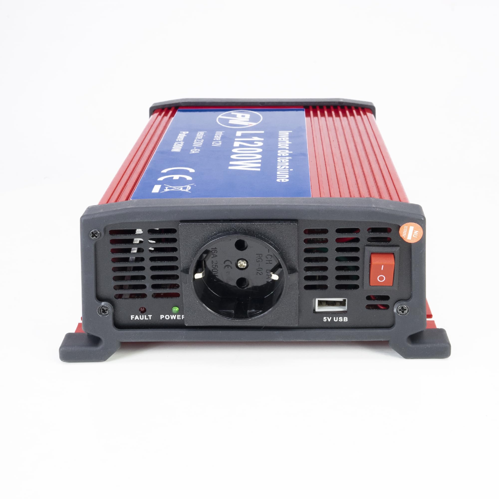 Invertitori di corrente, Power inverter PNI L1200W, ingresso 12V - uscita 230V, potenza in uscita 1200W, 1 x presa 230V, USB2.0