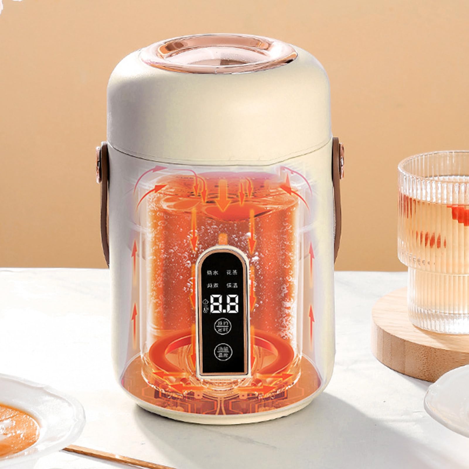 Mini cuiseur à riz – Faitout multifonction efficace avec fonction de réservation intelligente, idéal pour la soupe et le porridge