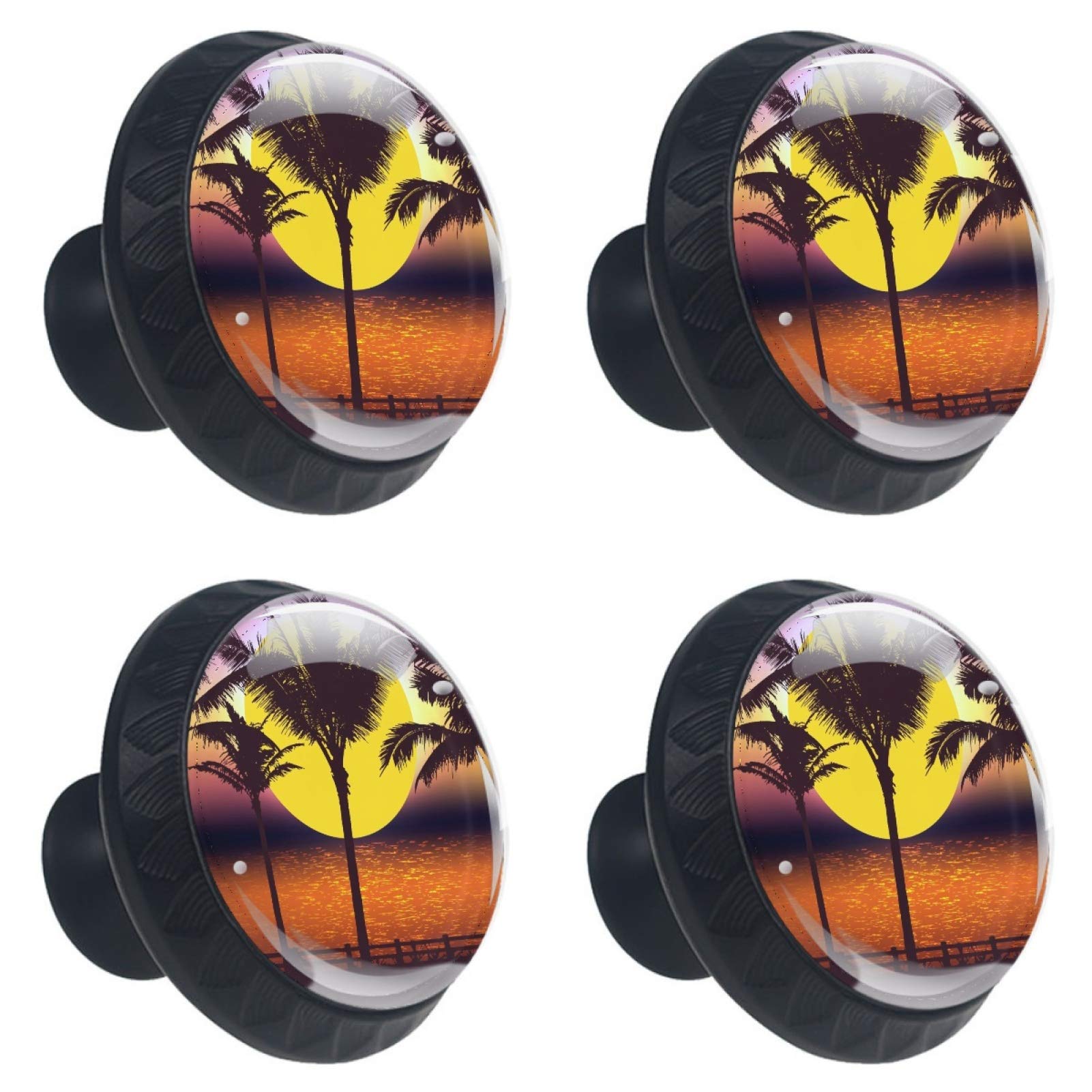 Boutons de meuble en verre de 30 mm pour personnaliser une commode de chambre ou un buffet en bois