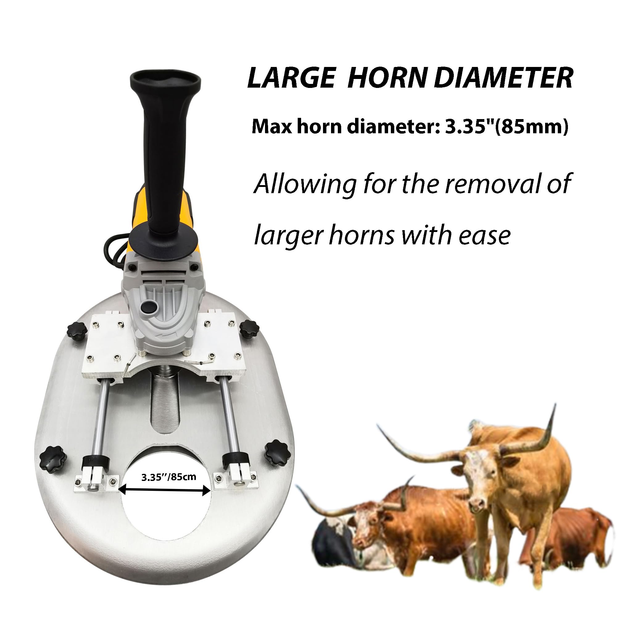 EQCOTWEA Electric Dehorner Big Cattle Dehorner Portable Livestock Exfoliator 3.35