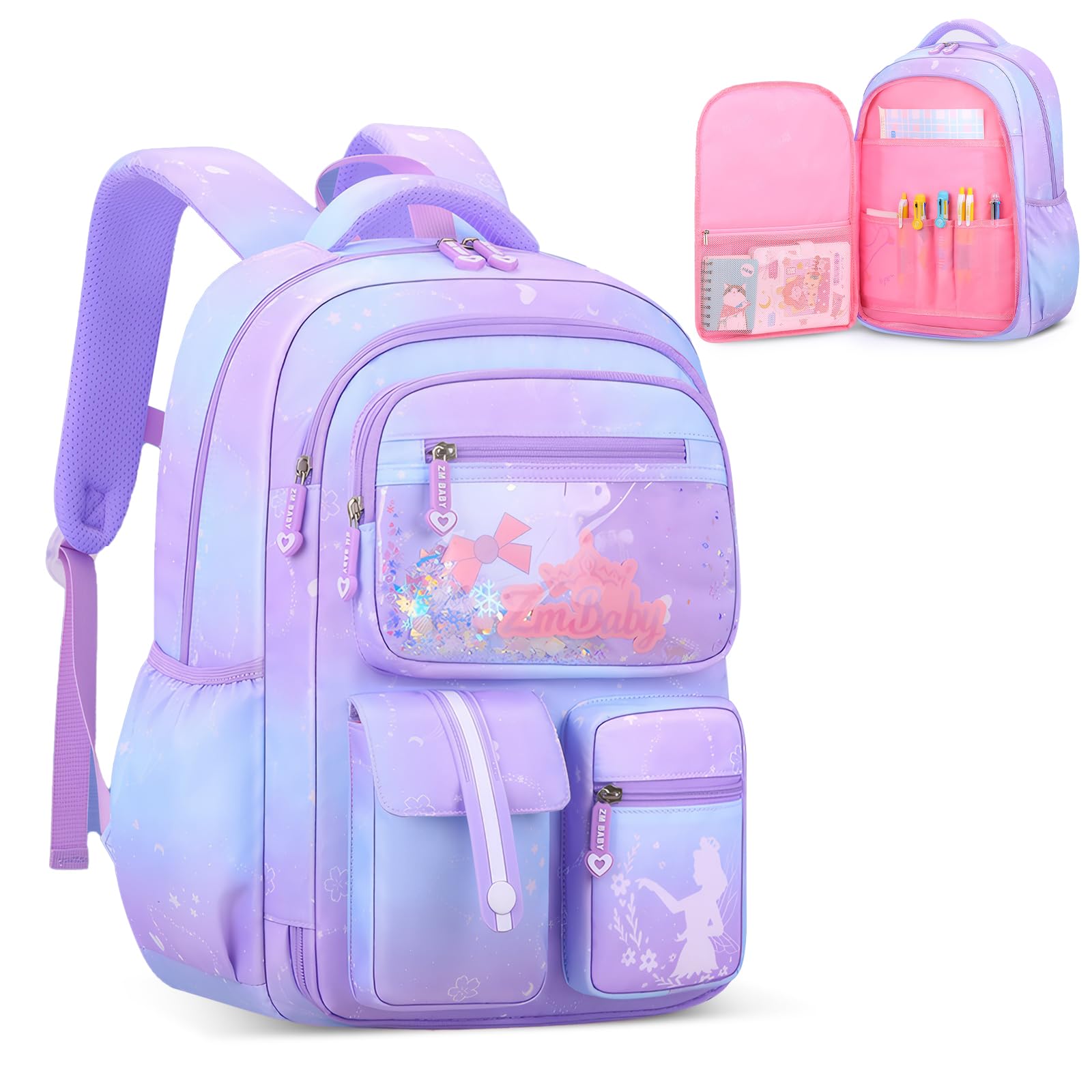 IvyH Mochila Infantil Bonita Mochila Niña Niños 6 8-10 años, Mochilas Escolares para Chicas Informal Ligera Impermeable, Ideal para el Colegio o para Viajar