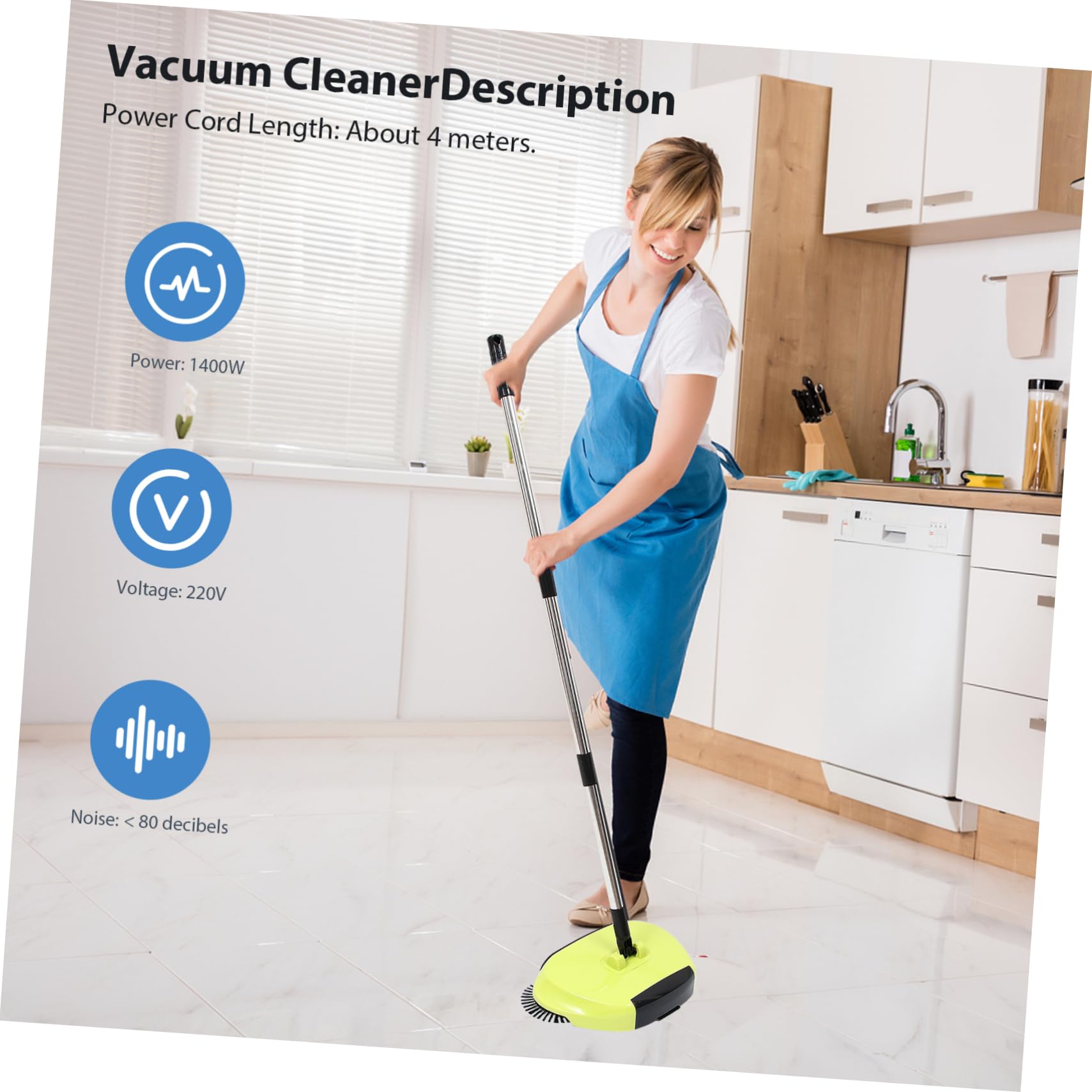Ipetboom Handgeführte Bodenkehrmaschine 3-in-1 aus Abs, Edelstahl und Pet