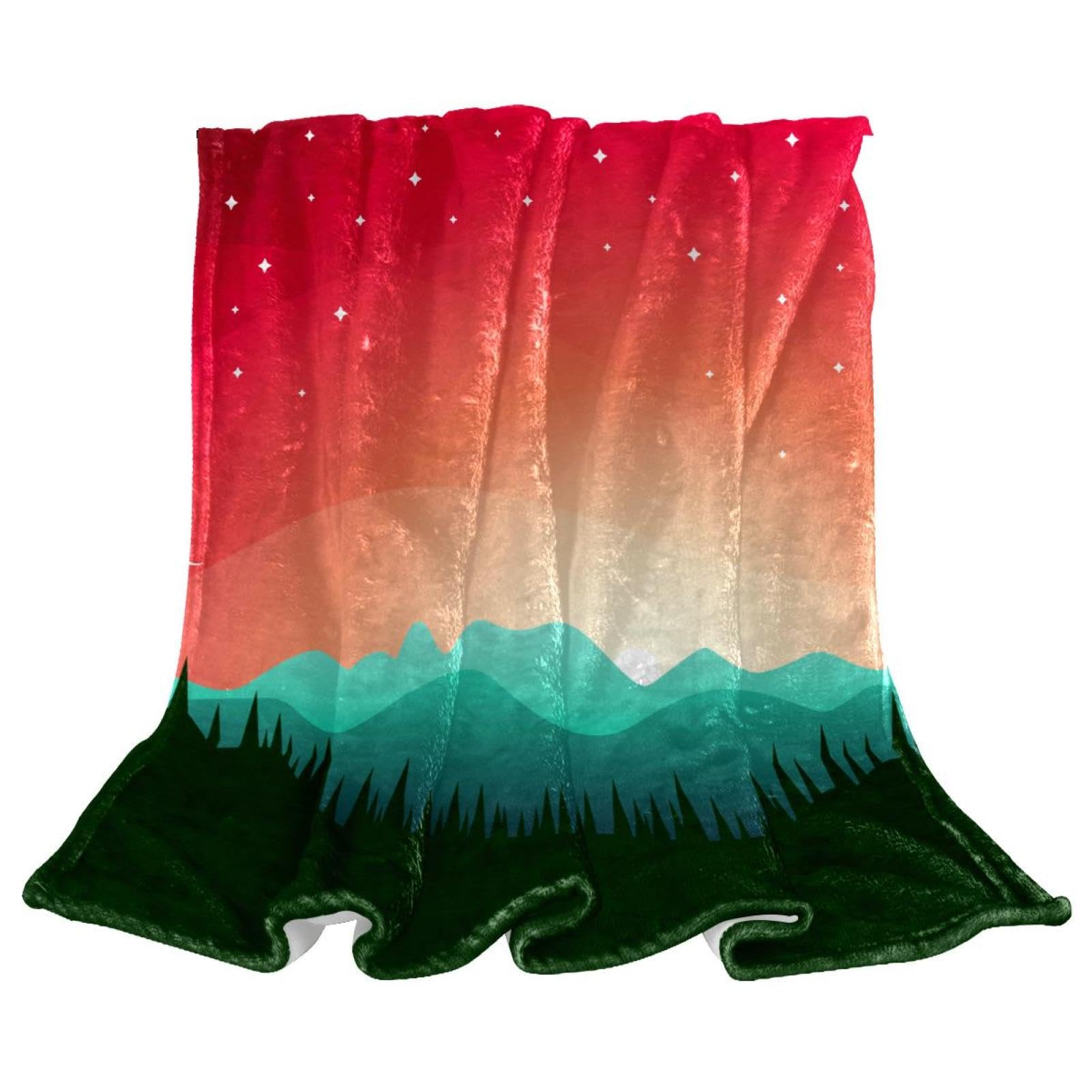 Couverture Polaire Coucher De Soleil Idée Cadeau Plaid Moelleux pour Proches
