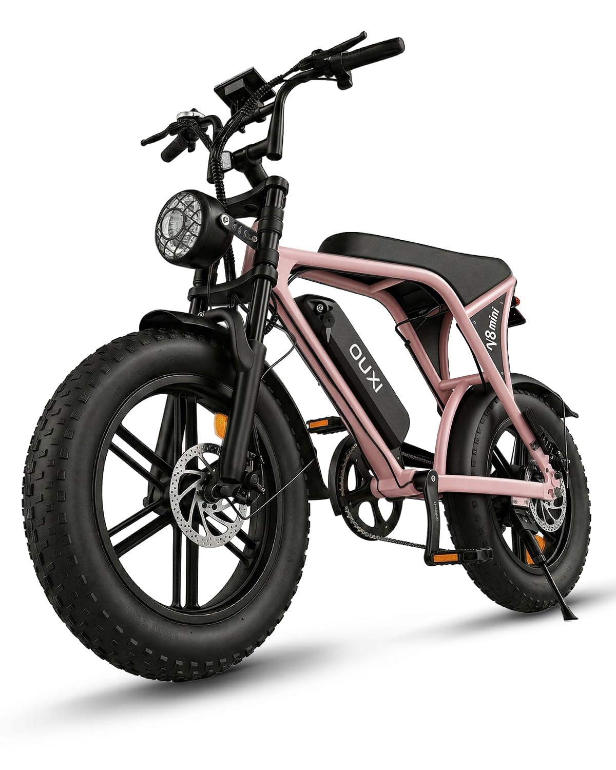 OUXI V8 Series Electric Bike for Adults, Ebike Peak 500W/1000W, 20/31 MPH, 10.4/15/30 AH Removable Battery, 16''/20" Fat Tire Electric Bike, 7-Speed Gear Electric Bicycles, Dual Disc Brakes