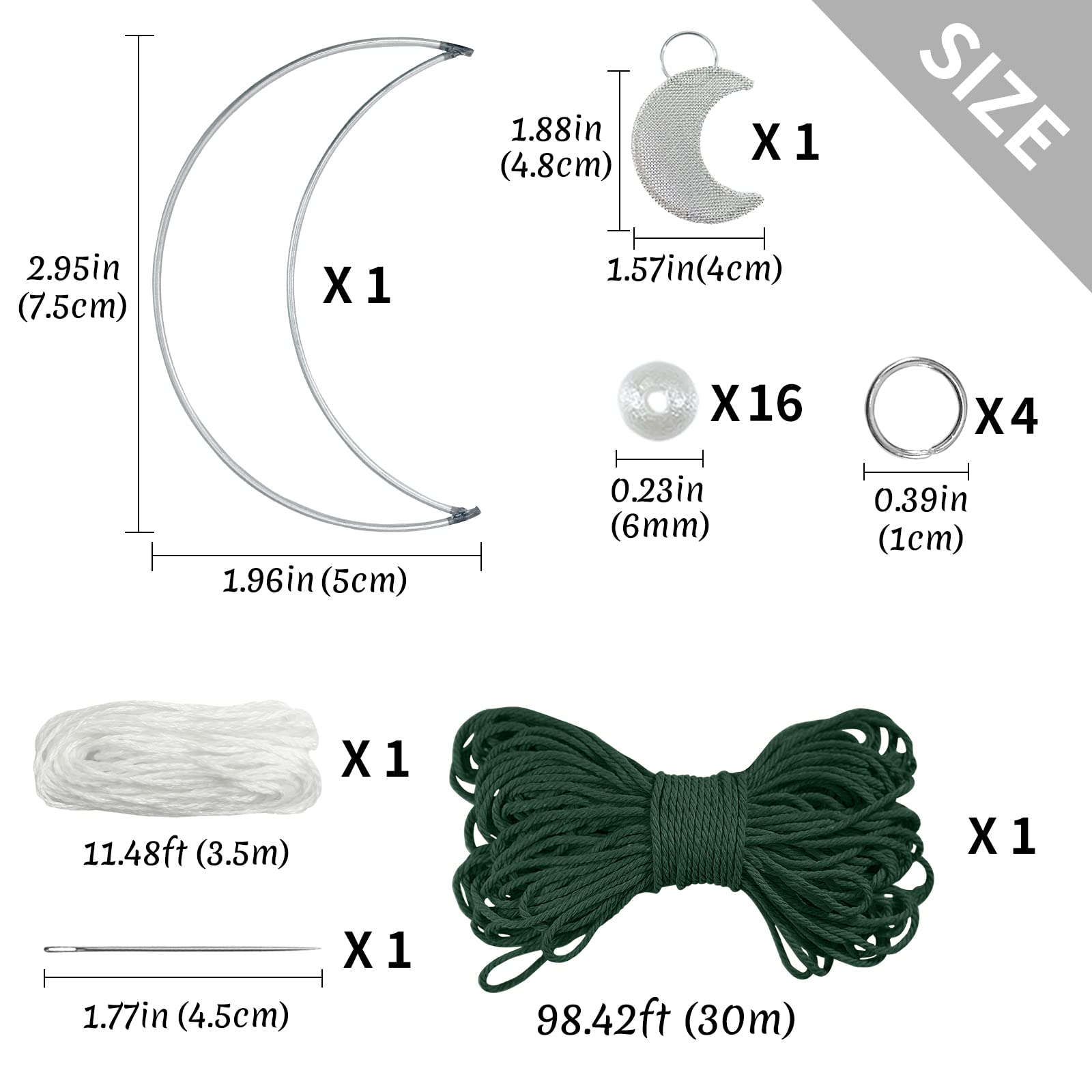 LEREATI Moon Dream Catcher Kit for Adults DIY Macrame Kit for Beginners Wall Hanging, Tapestry, Dreamcatcher Kits - Image 2