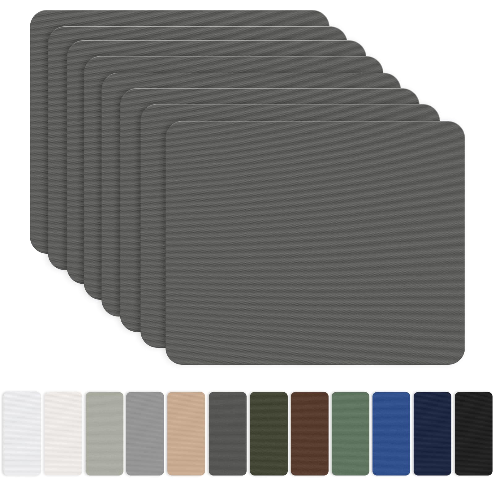 OAZ 8 Pieces 7.87 x 5.9 inch Nylon Repair Patches Nylon Fabric Patch Self-Adhesive Fabric Repair Tape Waterproof Lightweight Outdoor Gear Patch Kit