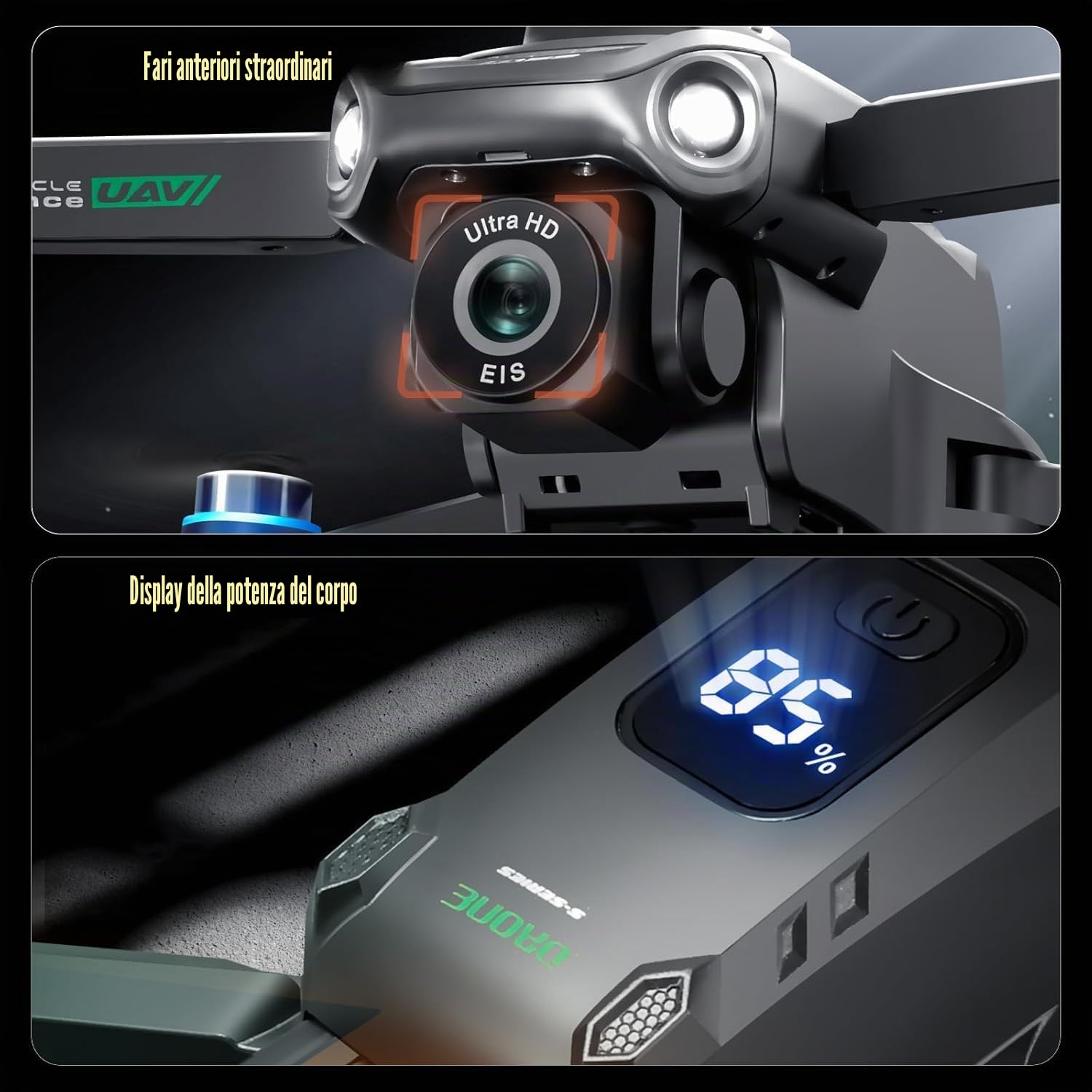 OBEST GPS Drone con Telecamera 4K, Wifi FPV Drone Professionale con Motore Brushless,120° Telecamera Regolabile Motorizzata,Evitare Gli Ostacoli,Radiocomando con Schermo,7.4V Batteria
