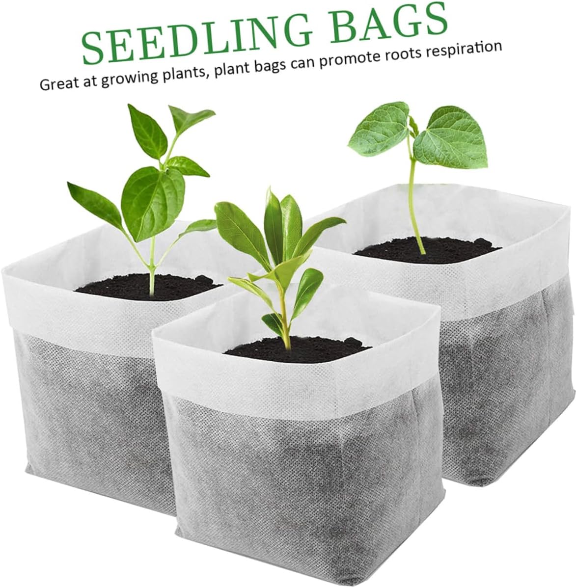 BESPORTBLE 500pcs Non-Woven Plant Growing Bags Nursery Fabric Pots for Breathable Grow Bags for Healthy Root Development for Gardens and Orchards