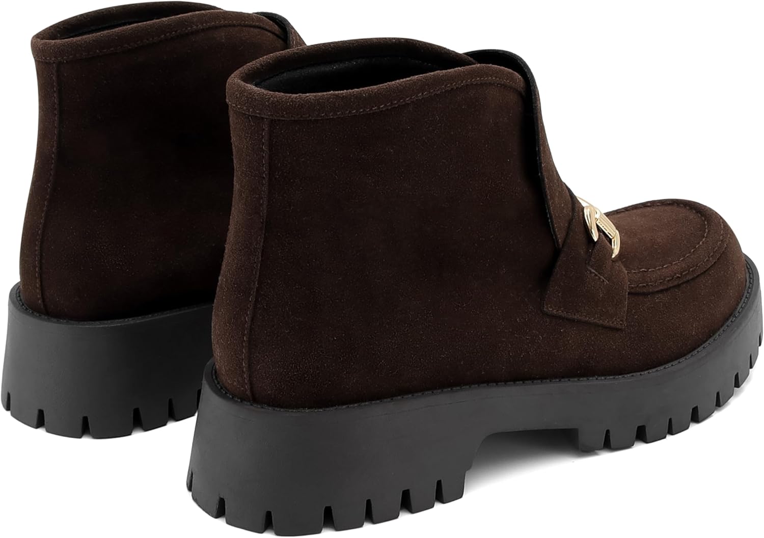 SOVANYOU Women's Platform Ankle Boots Round Toe Chunky Heel Booties Slip On Comfortable Short Boots for Fall Winter - Image 7