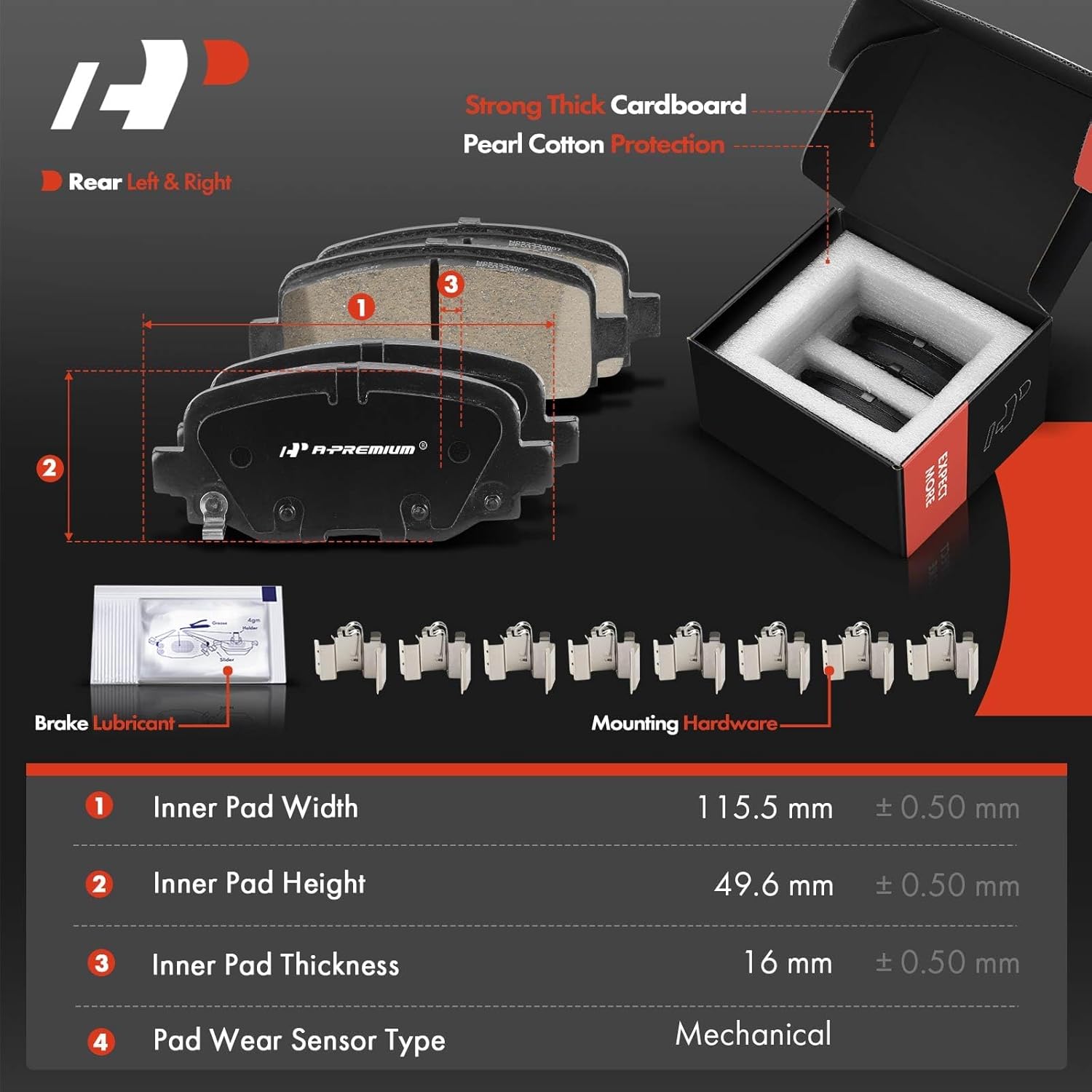 A-Premium Front and Rear Drilled and Slotted Disc Brake Rotors + Ceramic Pads Kit Compatible with Select Jeep Models - KL Series Cherokee 2018-2022, 200 2015-2017, 12-PC Set