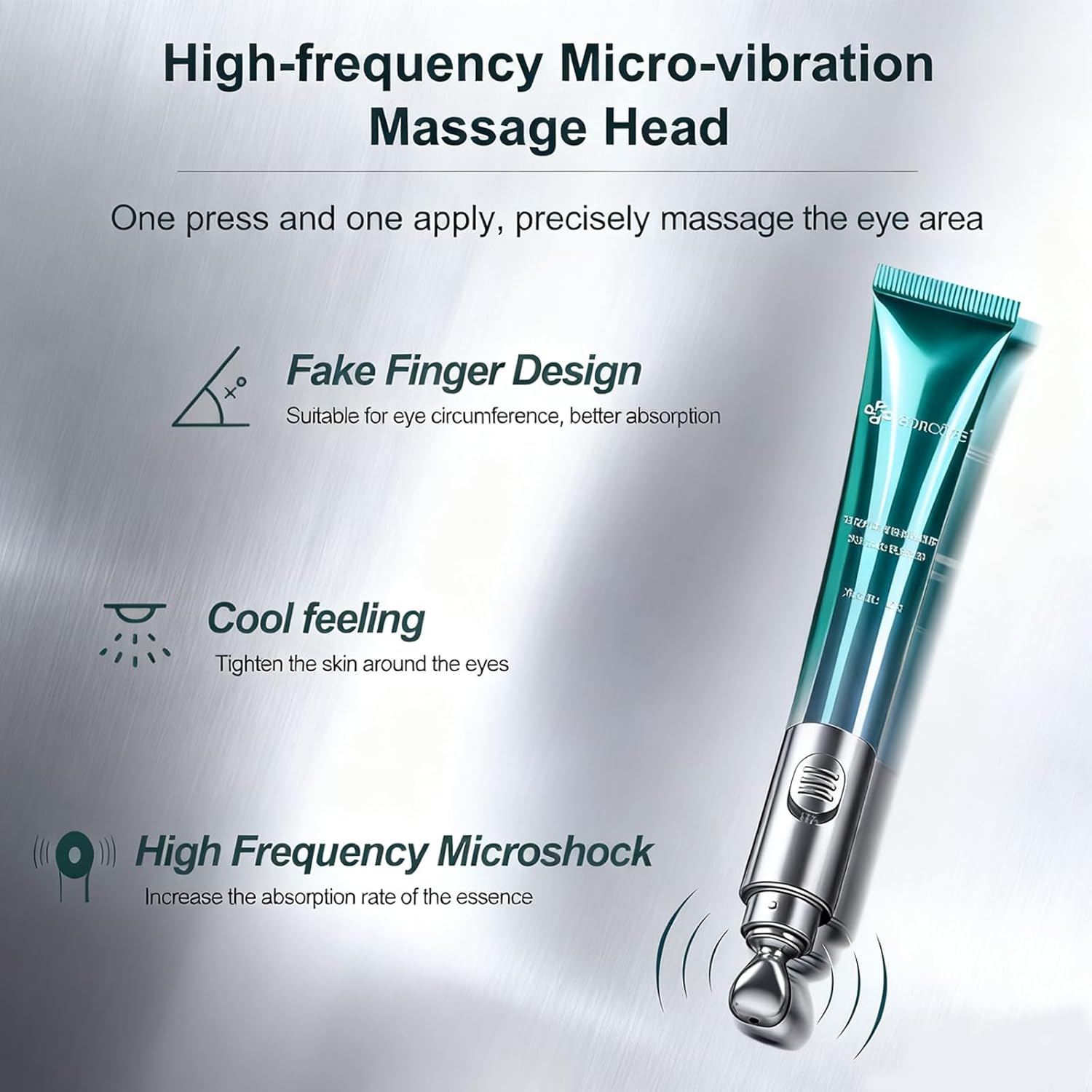 PORCOPE Eye Cream for Dark Circles and Puffiness with Electric Massage Head for People with Severe Eye Bags and Whose Skin Around the Eyes is Prone to Dullness, Dryness and Puffiness(0.7 fl oz/20g)