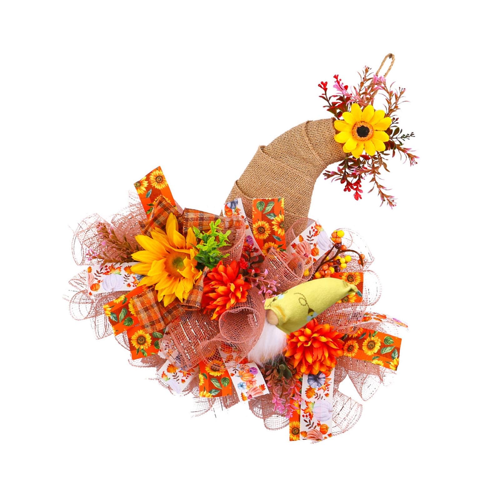 Tsophreniq Wreath Harvest Festival Decoration for Indoor Outdoor Door Wall Thanksgiving Fall Harvest Door Hanger Colorful