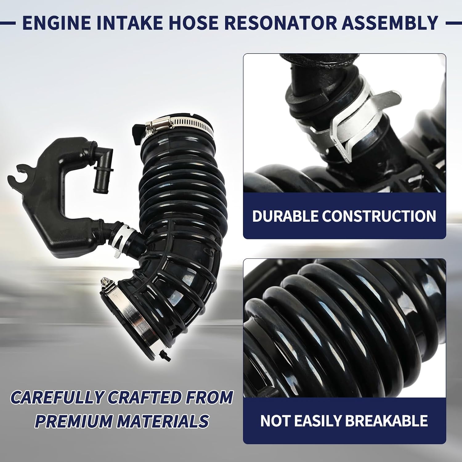 16576-EY00A Engine Intake Hose Pipe Resonator Assembly Compatible with Nissan 370Z 2009-2020, for Infiniti G37 EX37 QX50 Q40 Q60 2008-2017 Replace 16576EY00A Right Side Intake Duct Tube