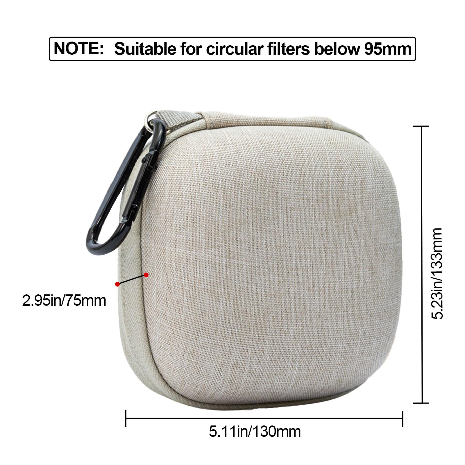 Borsa Filtro per Obiettivi della Fotocamera DSLR, Custodia Protettiva Impermeabile e Antiurto per 8 Filtri Circolari fino a 95 mm di Diametro