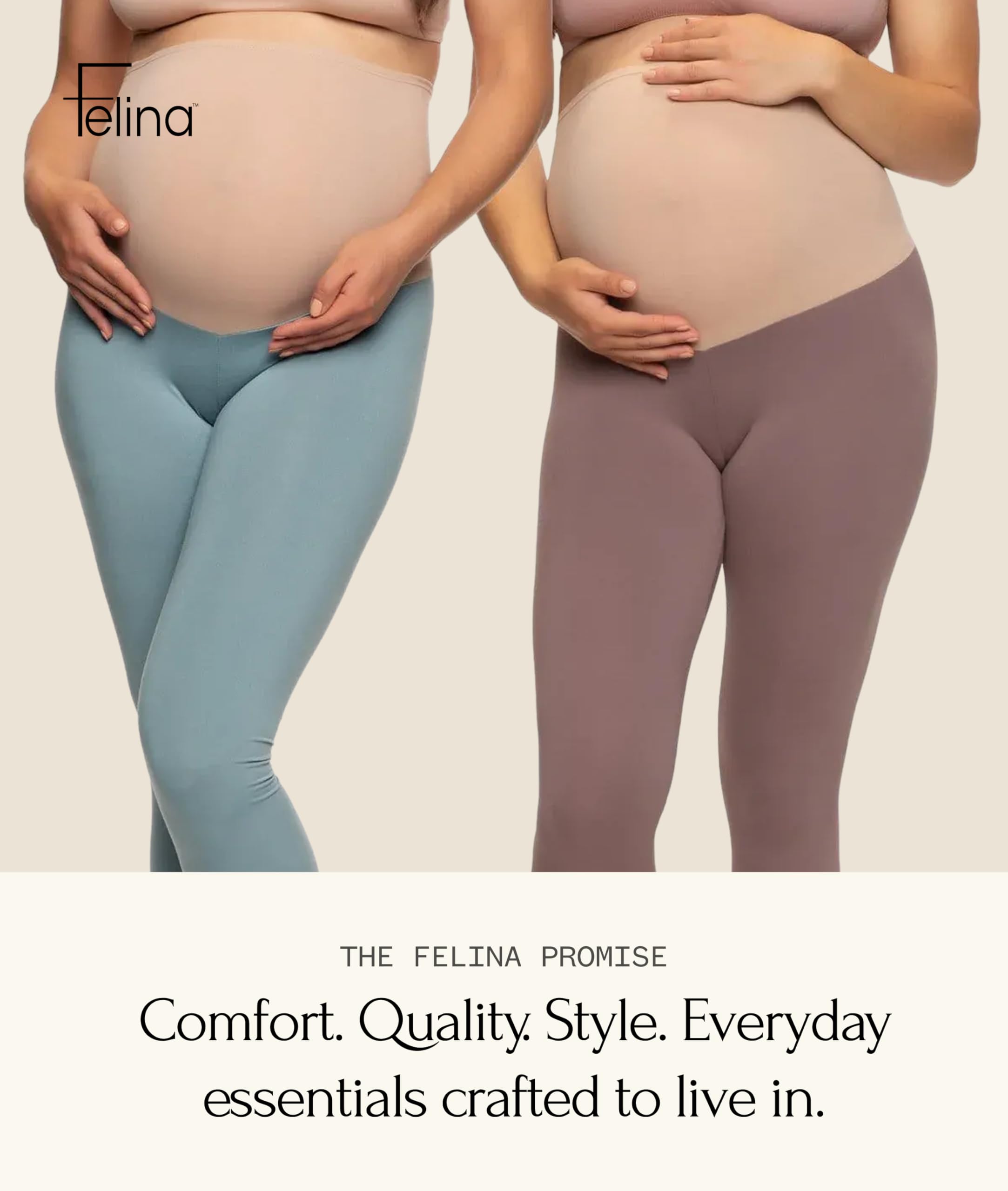 Felina Leggings premaman morbidi in velluto per le donne - Pantaloni da yoga per le donne, vestiti estivi premaman
