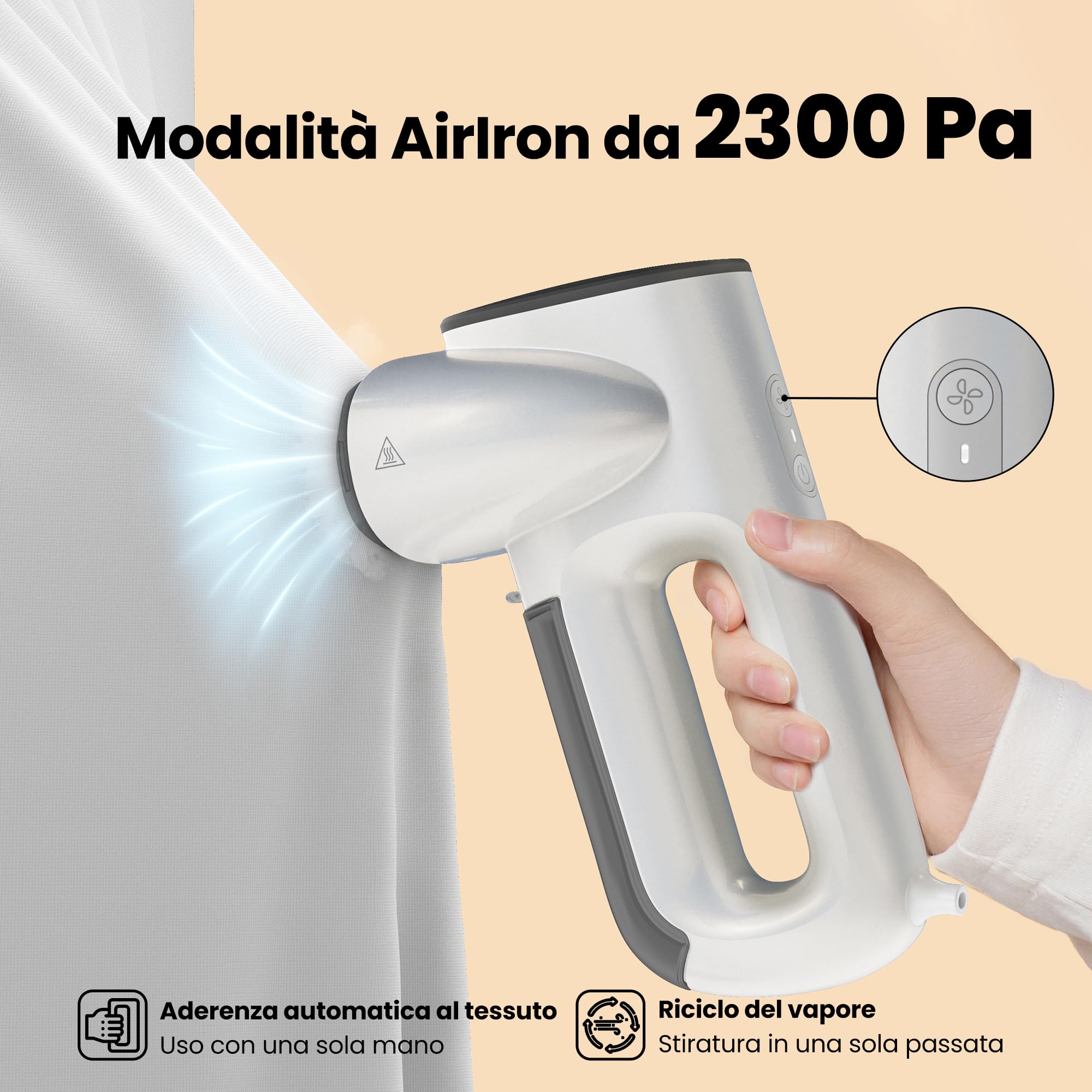 Neakasa Magic 1 - Piastra a vapore portatile con aspirazione, compatta e pieghevole, non necessita di asse da stiro, utilizzabile con una sola mano
