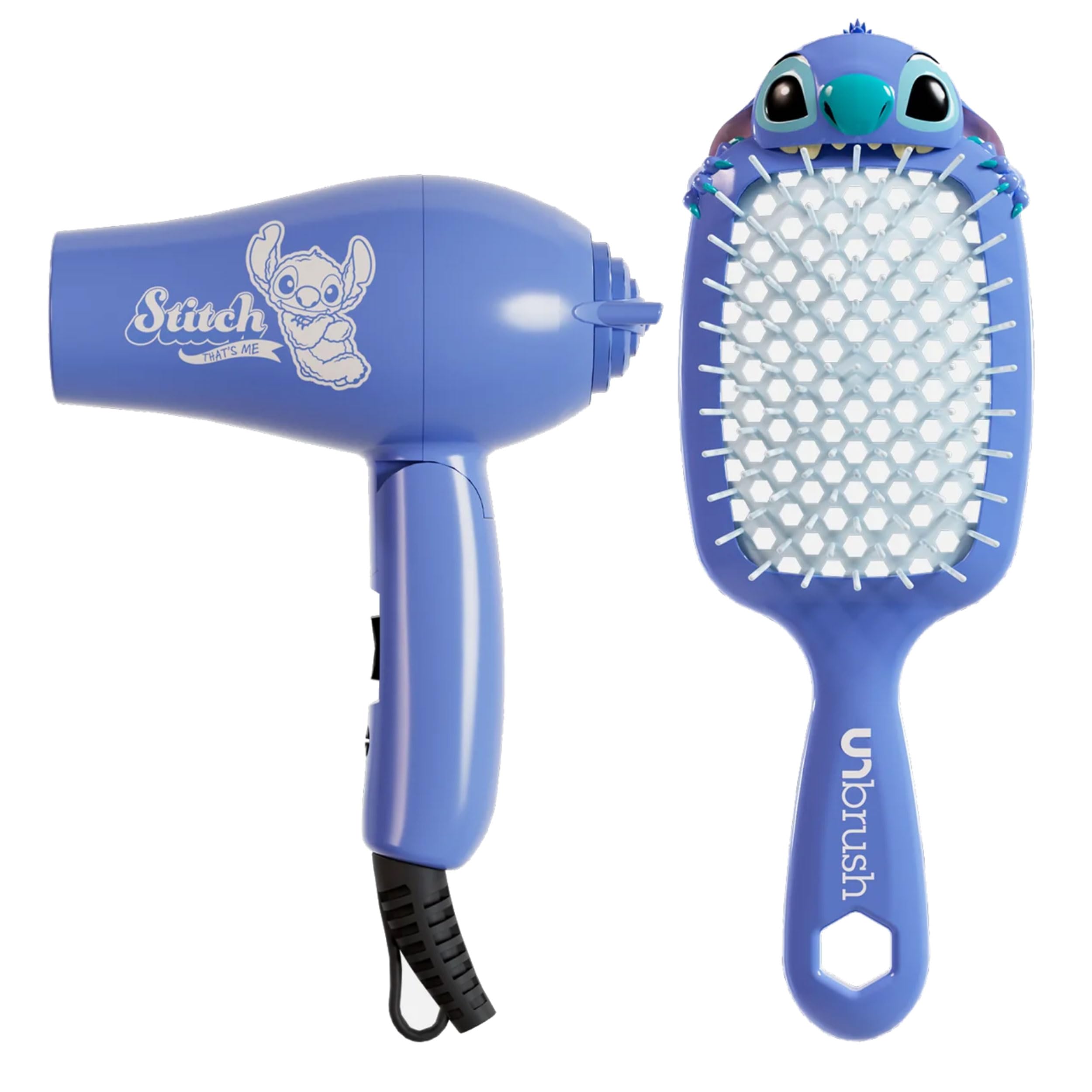 FHI Heat Disney Stitch UNbrush & Mini Dryer Travel Set