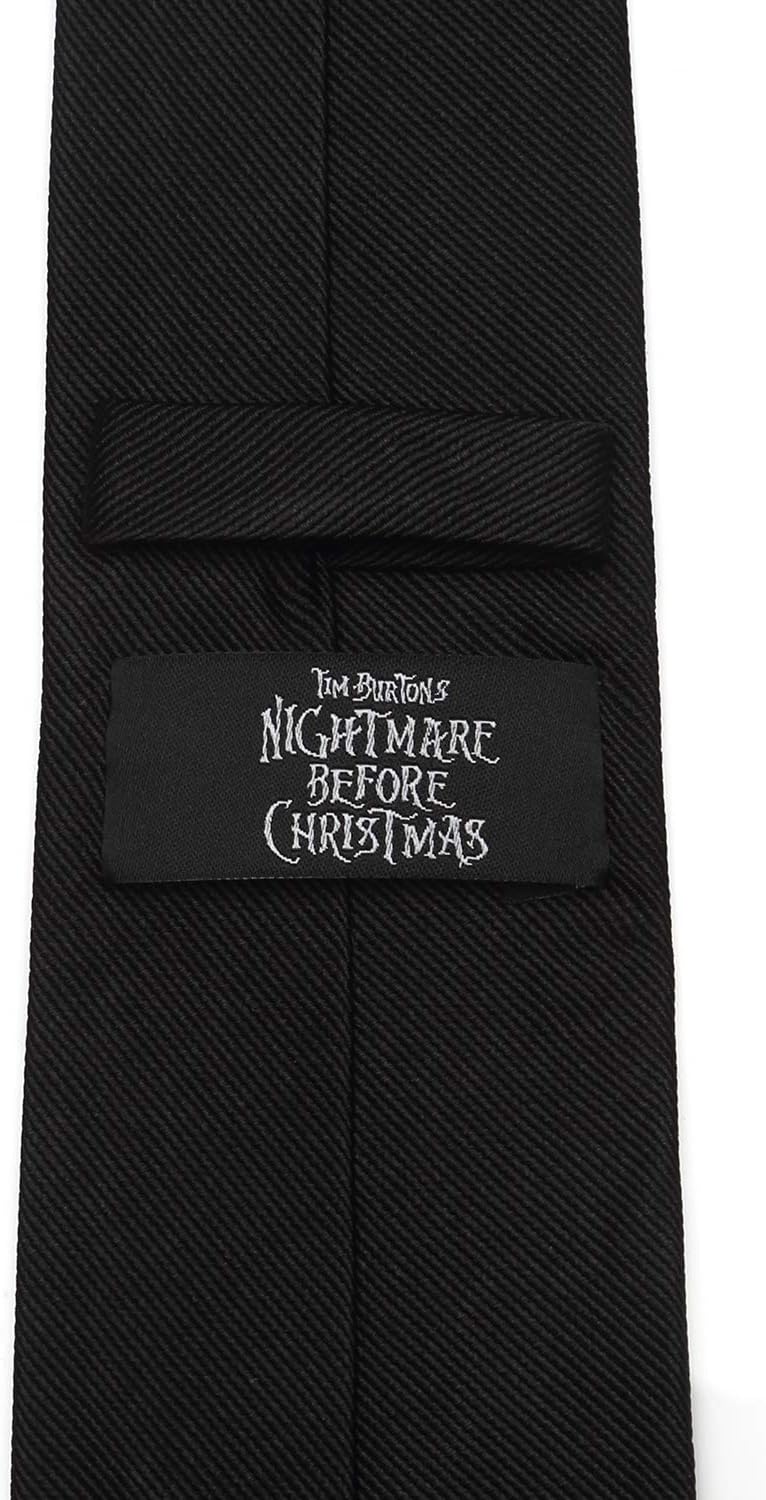 Cufflinks Inc. Disney Necktie for Men – Jack Skellington Black Men's Silk Tie – Subtle Vintage-Inspired Disney Accessory for Office or Gifts