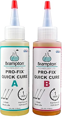 Miniatura 9 de Brampton PRO-FIX - Epoxi de golf de curado rápido, vida útil de 5 minutos, curado completo de 1 hora, extra fuerte, resistente a los impactos, kit