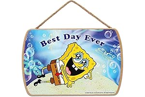 Officially Licensed Nickelodeon SpongeBob SquarePants Relaxing Wall Decor - "Best Day Ever" Wall Art