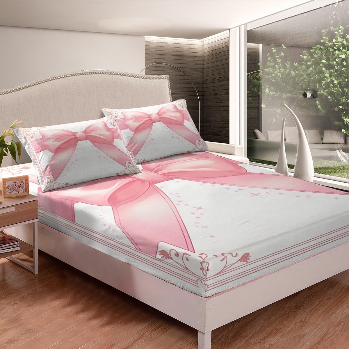Manfei Bowknot Fitted Sheet Single Size - Image 2