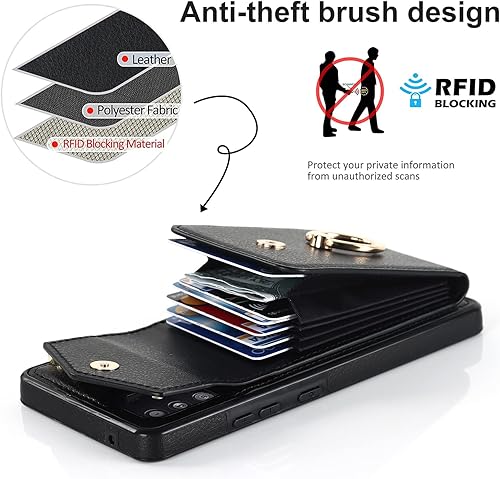 Miniatura 4 de Asuwish Funda de teléfono para Samsung Galaxy S20 FE 5G de 6.5 pulgadas con protector de pantalla de vidrio templado y anillo RFID tarjetero celular