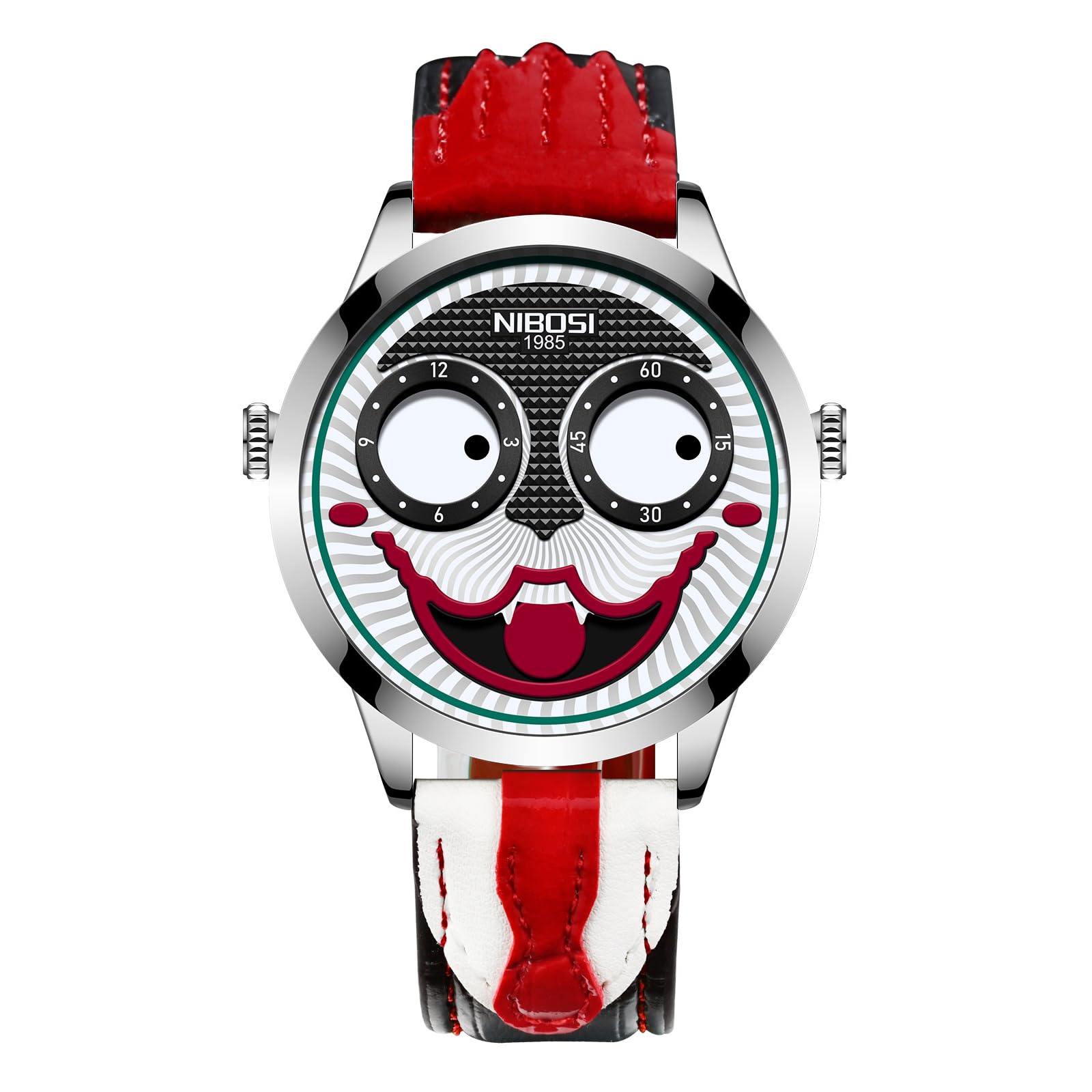 NIBOSI Montre analogique à quartz pour homme en acier inoxydable avec date étanche et lumineuse pour homme