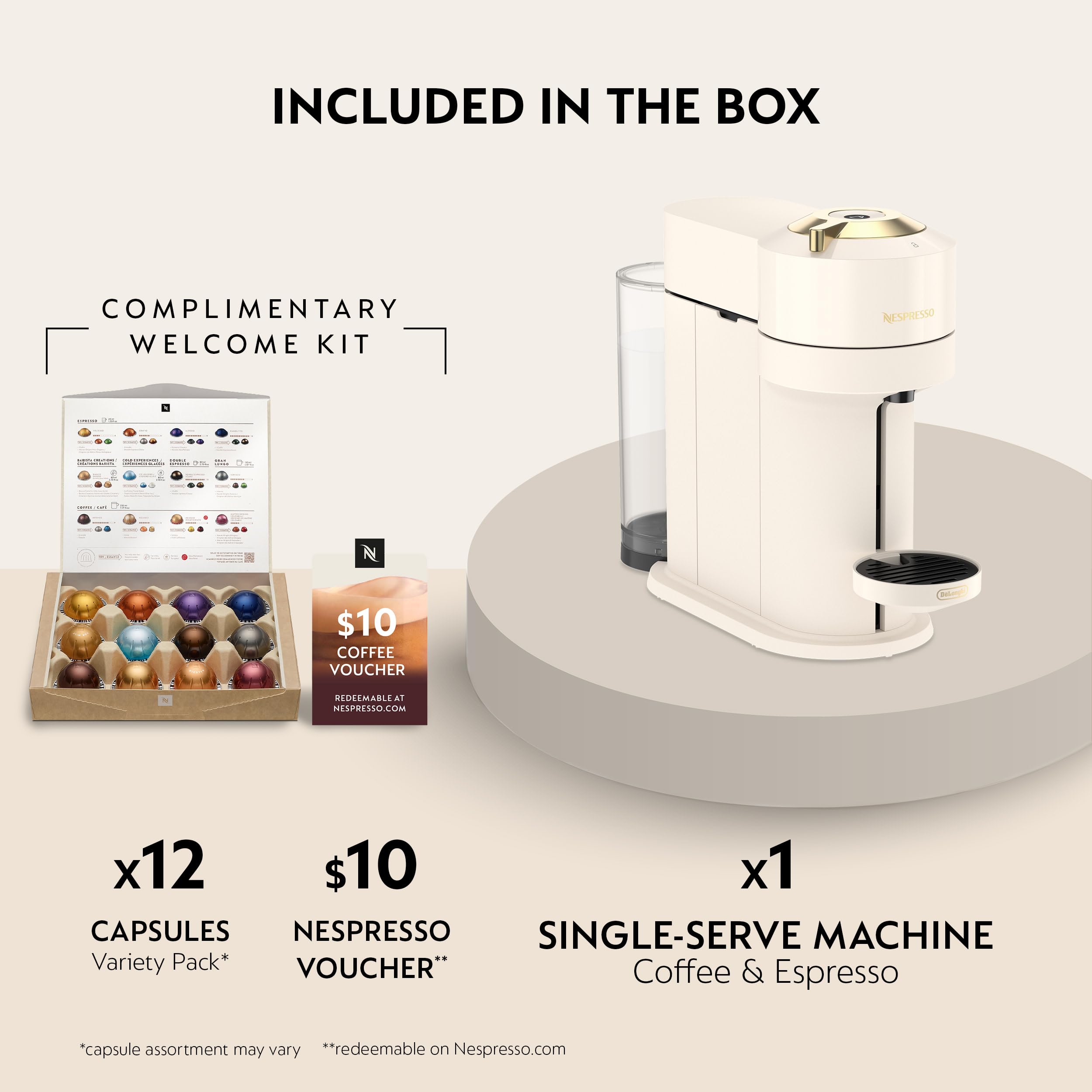 Nespresso Vertuo Next Coffee Maker - Creamy White -4