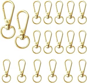 100 Porte-clés Métal Colorés - 50 Mousquetons + 50 Anneaux - Pour DIY, Bijoux, Sacs