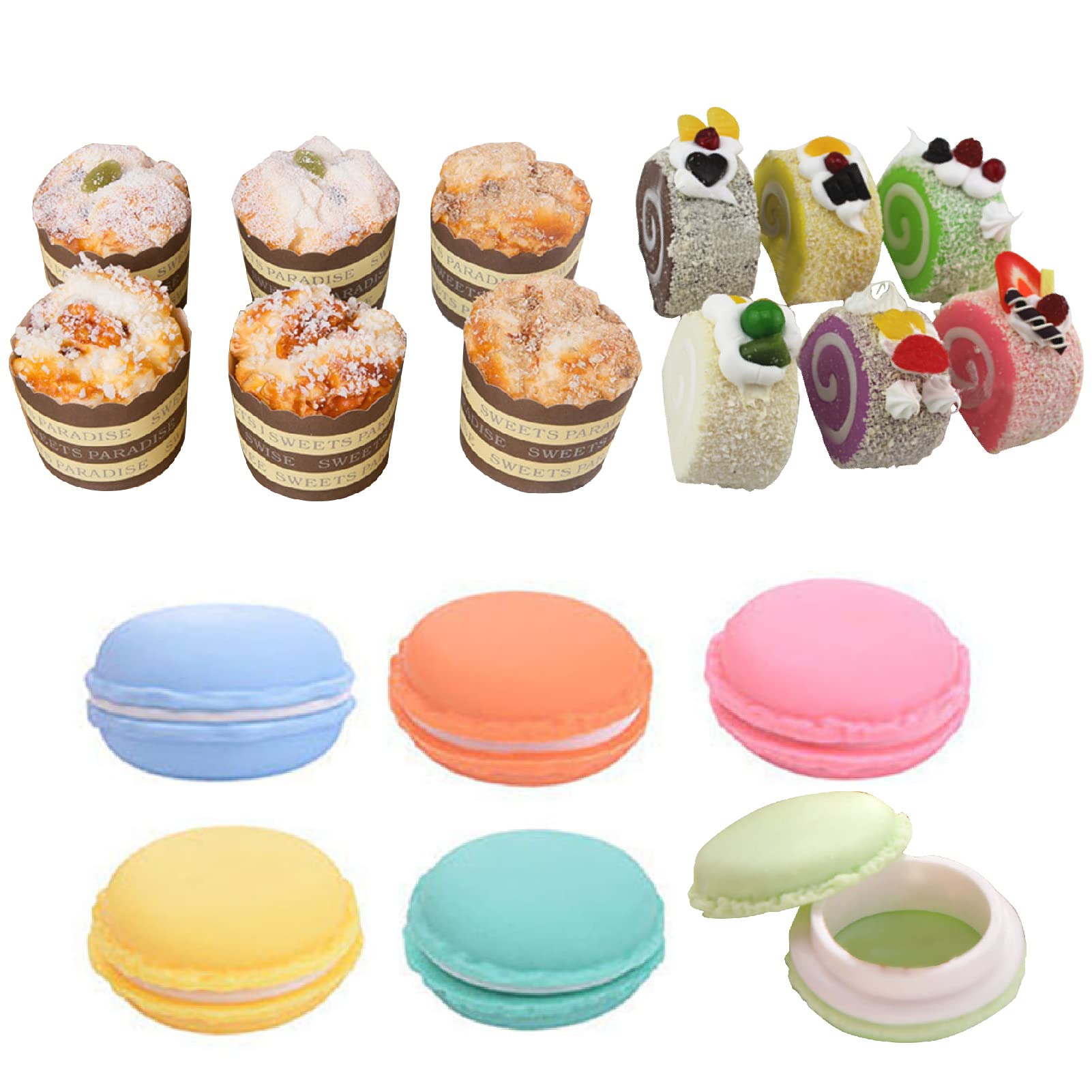 Amazon.co.jp: Famimueno カップケーキ ロールケーキ マカロン