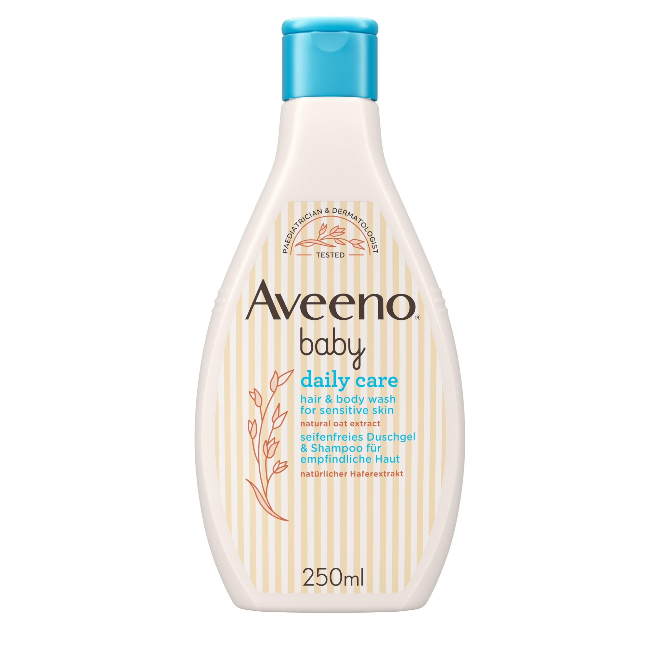 Aveeno® baby daily care seifenfreies Duschgel & Shampoo mit natürlichem Haferextrakt für normale bis trockene, empfindliche Haut, 250 ml