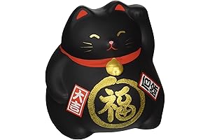 Japanese Ceramic Maneki Neko: Feng Shui Fortune Lucky Cat