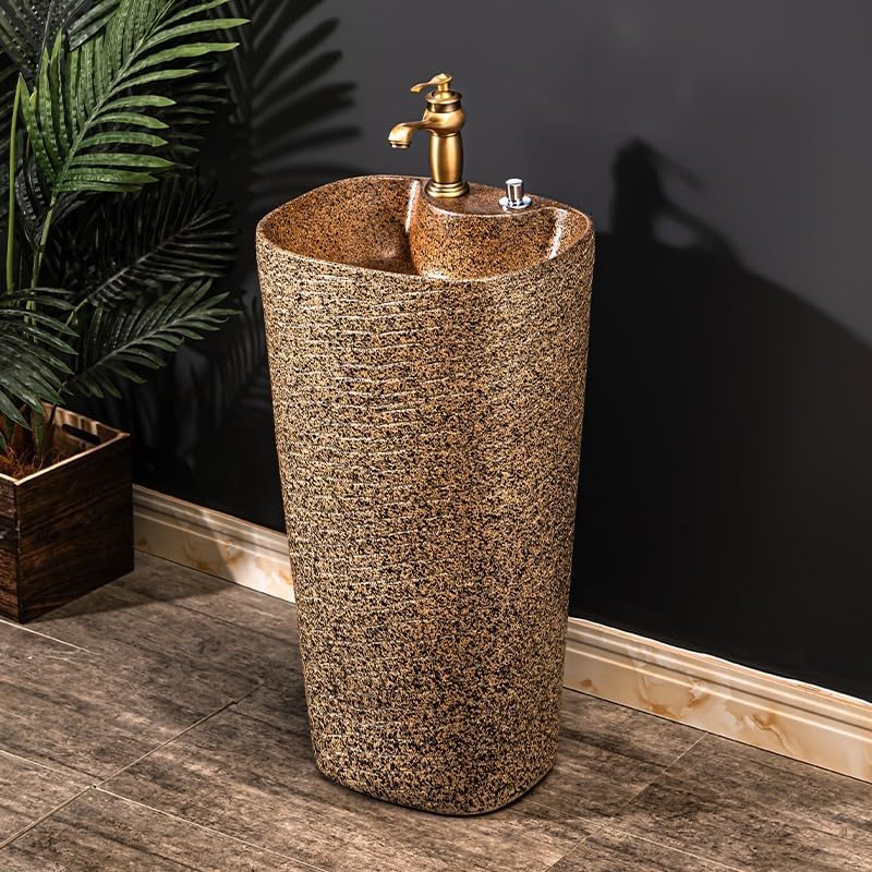Bathroom Countertop Vessel Sink Floor-standing Sink, Wash Basin, Pedestal, Household Bathroom Pedestal Sink Vanity