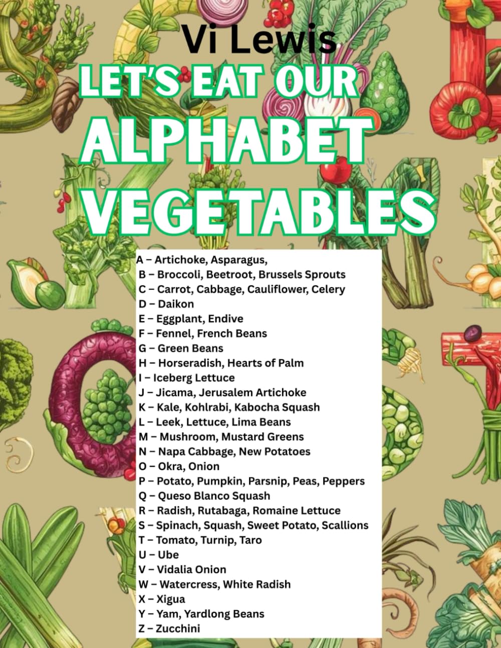 Let's Eat Our Alphabet Vegetables: 1 (Learning About Different types Of Food)