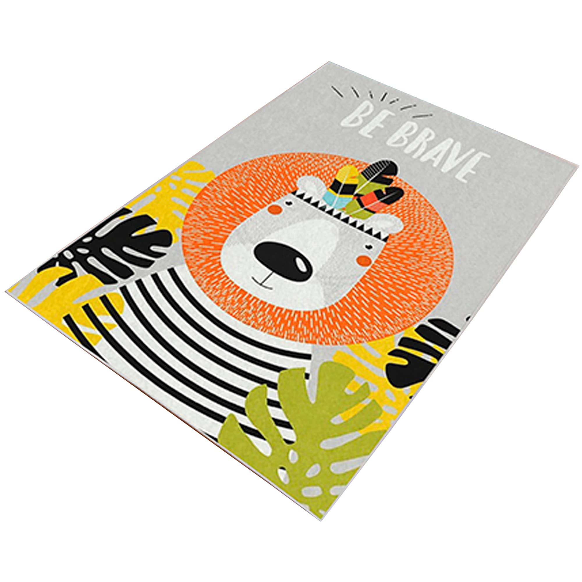 Well Home Mobiliario & Decoración Orange Bedruckter Polyesterteppich 160 X 230Cm Modell Bebrave Multicolor