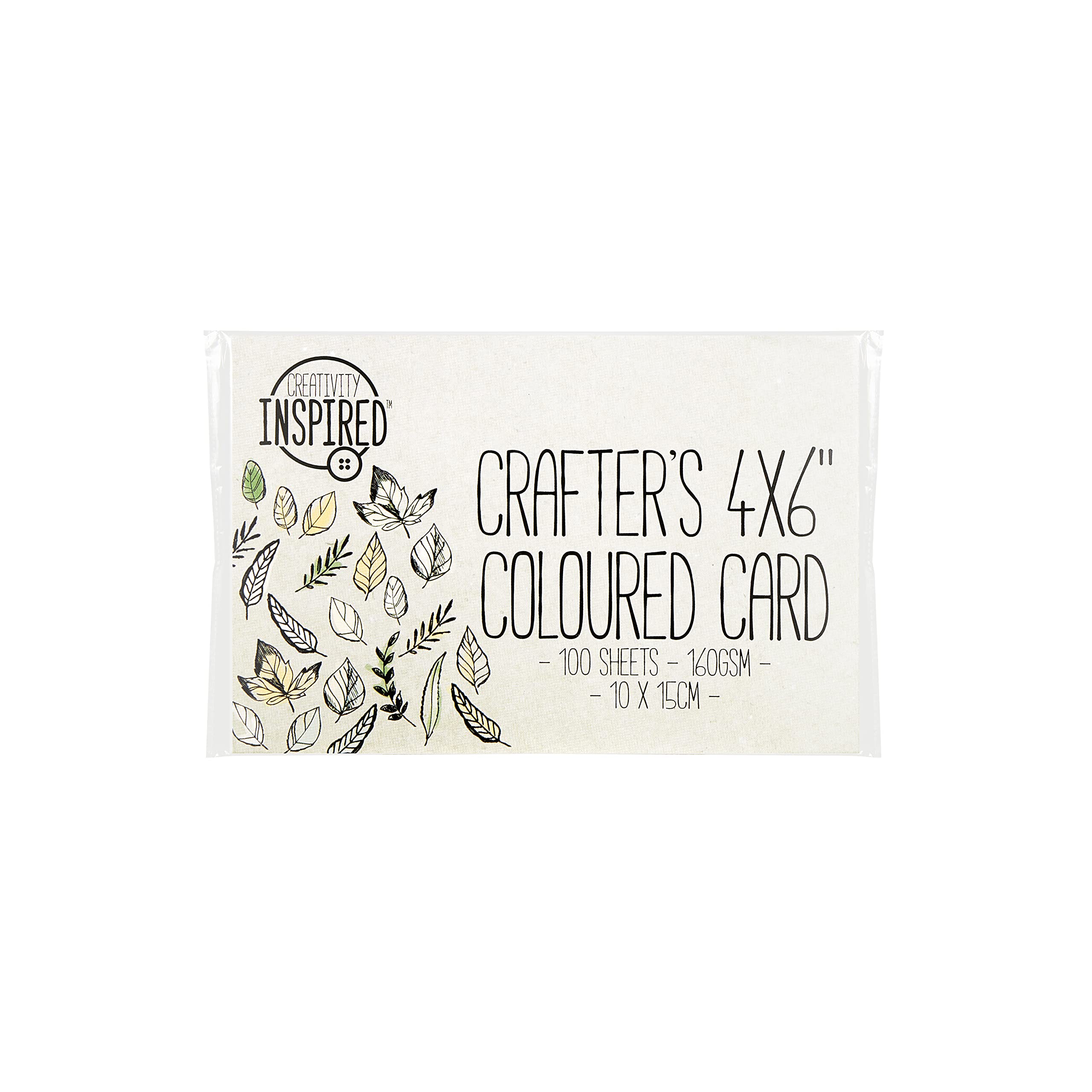 Creativity Inspired 4 x 6" Blank Cards, Assorted Colours, 24 Packs of 100 Cards, Card Making, Ideal for Hobbyists and Professional Crafters, Adults & Kids