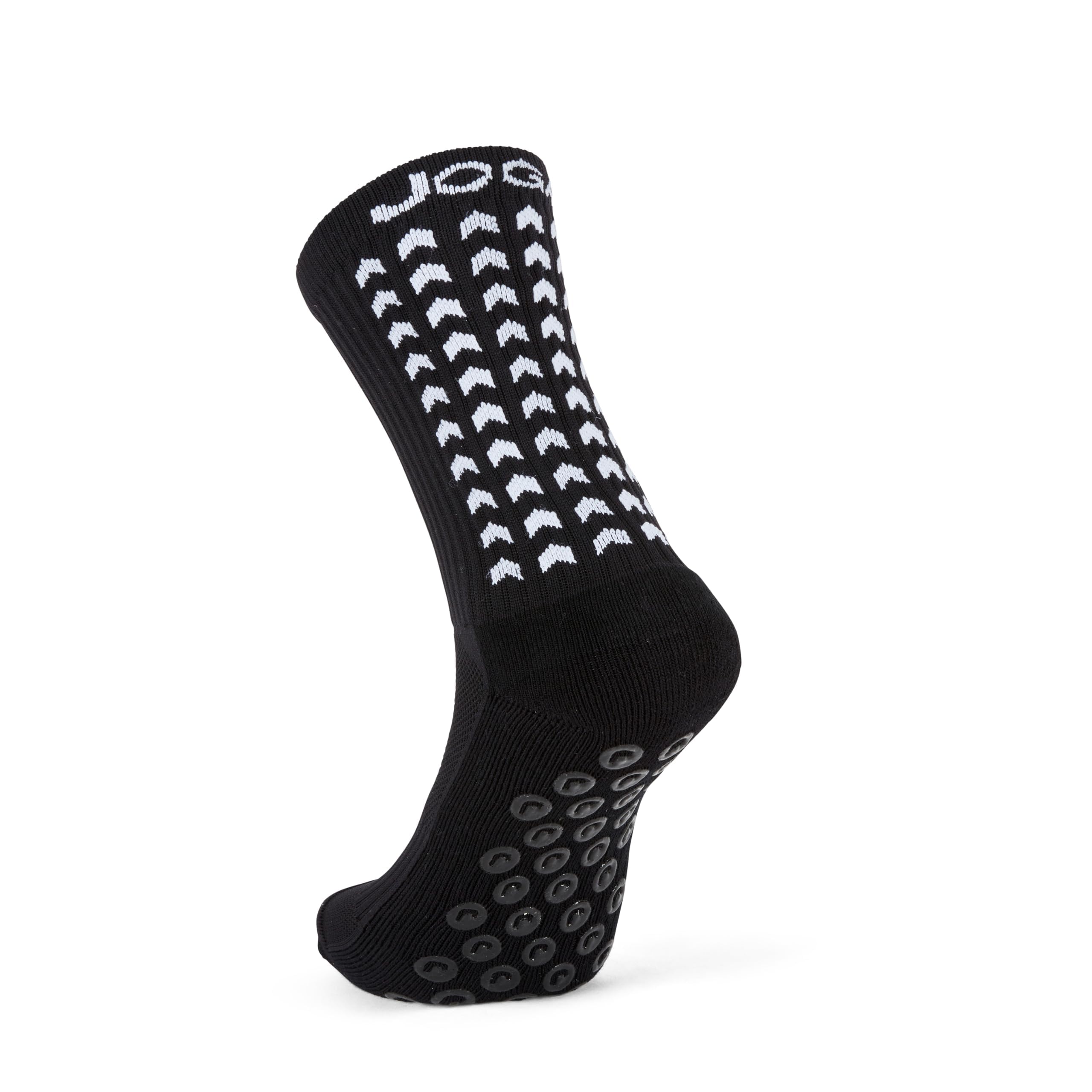 JOGA Anti Slip Soccer Grip Socks for Adults High Performance Football Grip Socks With non Slip Pattern Ankle Support Superior Ideal for Football Basketball Hockey Adult uk6 Uk11 Black