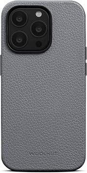 Woolnut Leather Case for iPhone 14 Pro Grey