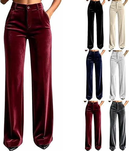 70% off promo code for Velvet Pants Women Dressy High Waisted Stretch Straight Leg Trousers on Amazon