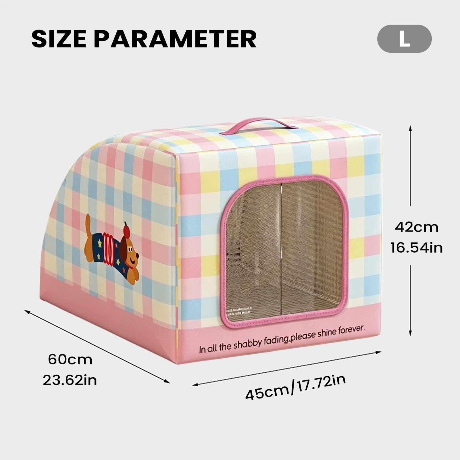 Kühlendes Katzenhaus Mit Griff - Tragbares Komfortables Isoliertes Bett, Isolierte Hundehütte Mit Kühleffekt Für Streuner, Haustiere Im Freien, Schlafzimmer, Balkone, Innenhöfe S/M/L